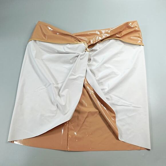 Skims Swim Mini Skirt Women 2X Ochre Textured Bikini Story Sarong Cover Up Beach - Picture 15 of 15